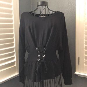 Black Express corset sweater